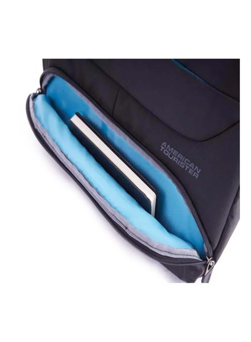American Tourister  Amber 15.6" Laptop Briefcase Briefcase 100% Polyester, Blue|Quick Access Pocket|Adjustable Strap|Smart Sleeve - 1 Year International Warranty  | Best Price UAE